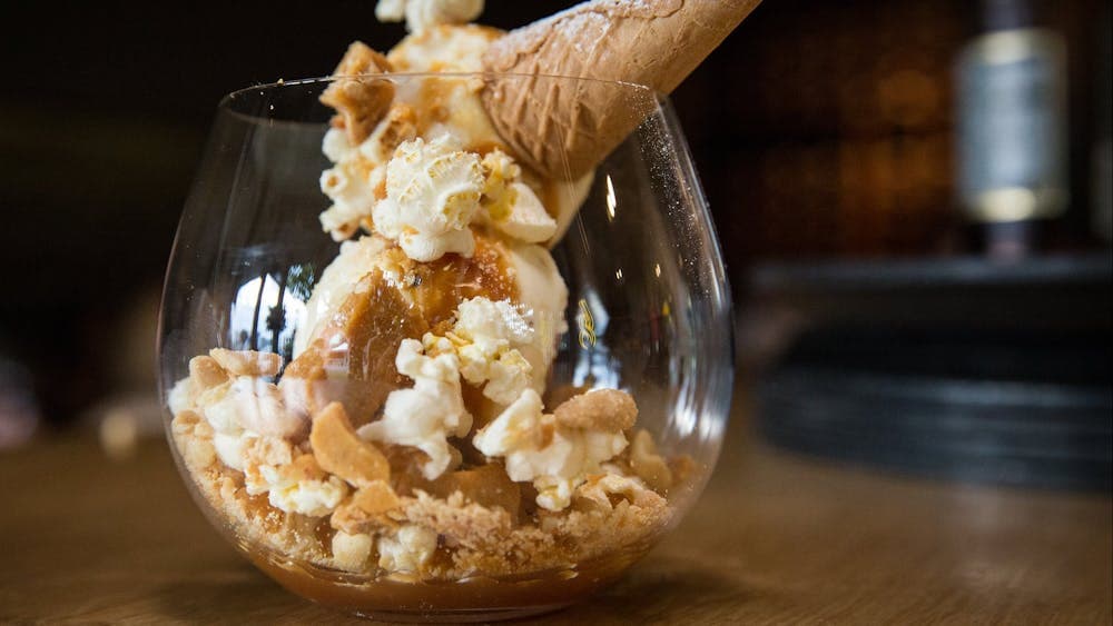 Signature desert in a large glass