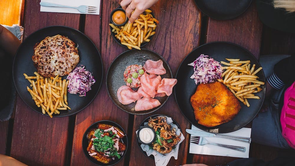 Up-market pub food.