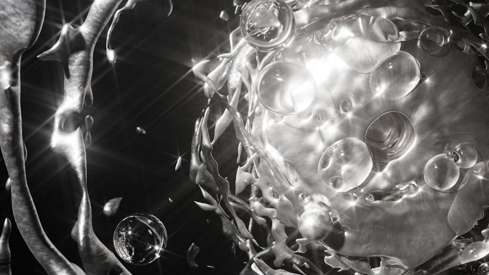 black and white abstract fluid imagery