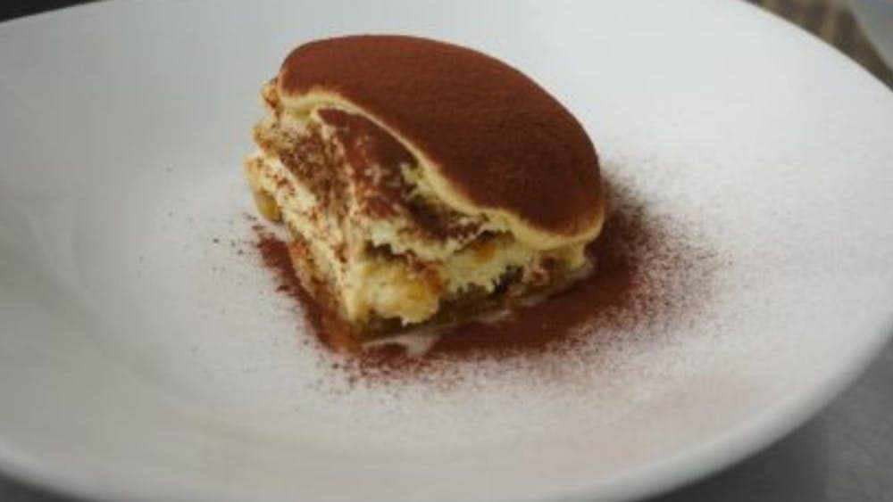 Tiramisu  on a plate