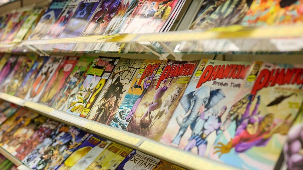 Comic Books displayed on shelves