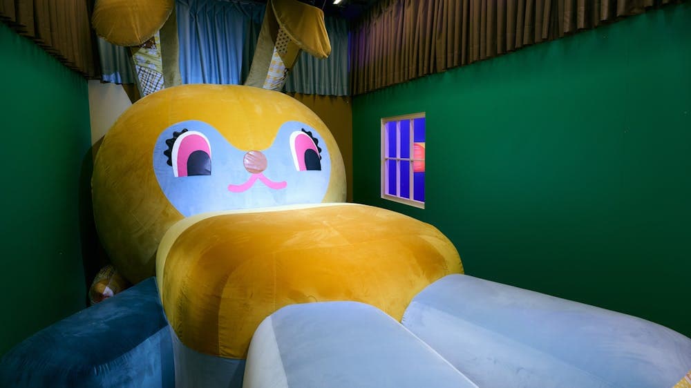 Beci Orpin's interactive artwork Bunny Dearest, installation photograph