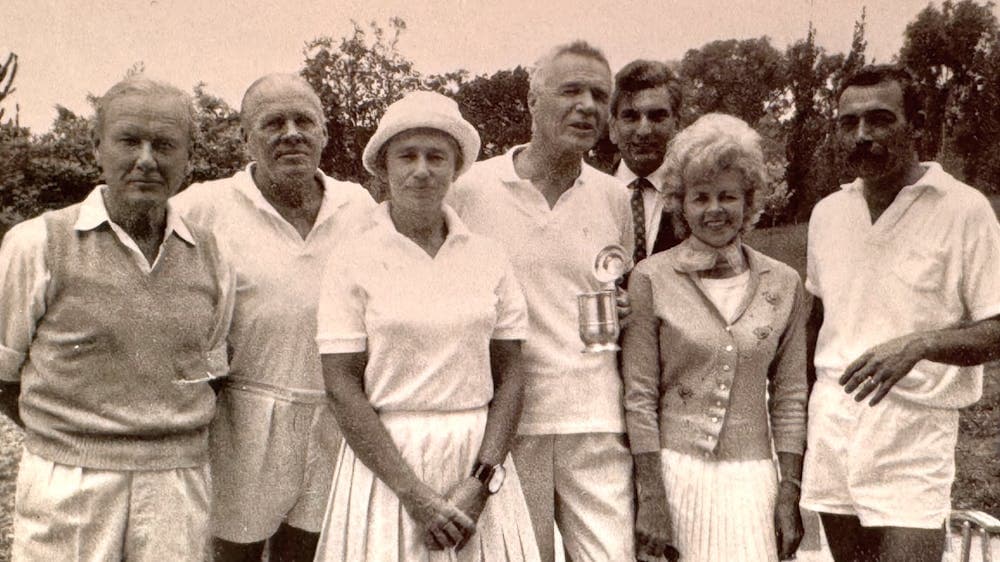 A group photography from 1968 featuring T Daly J Norris H Daly A Favreeaux V Howse E Taglietti