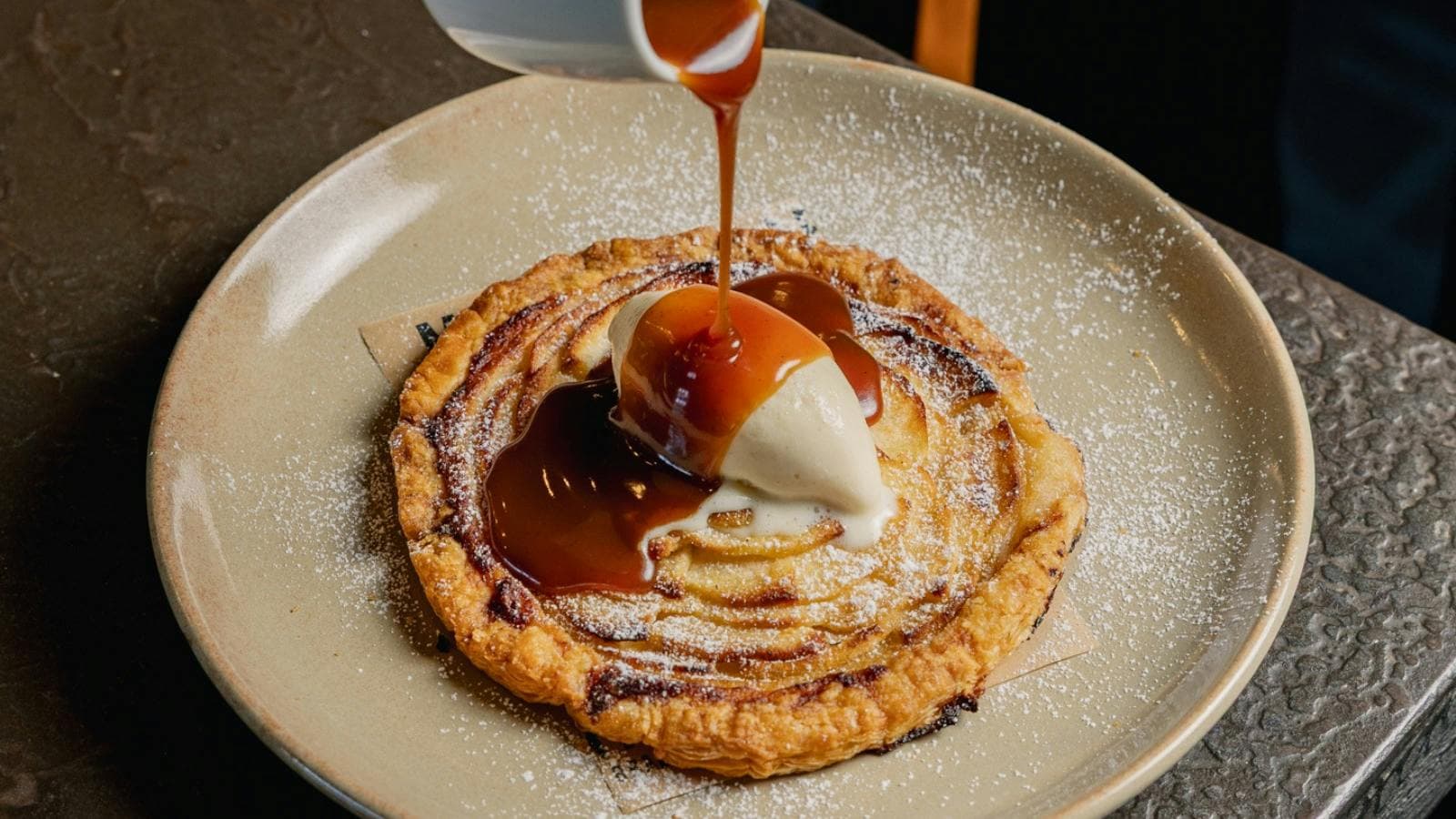 Apple & custard galette