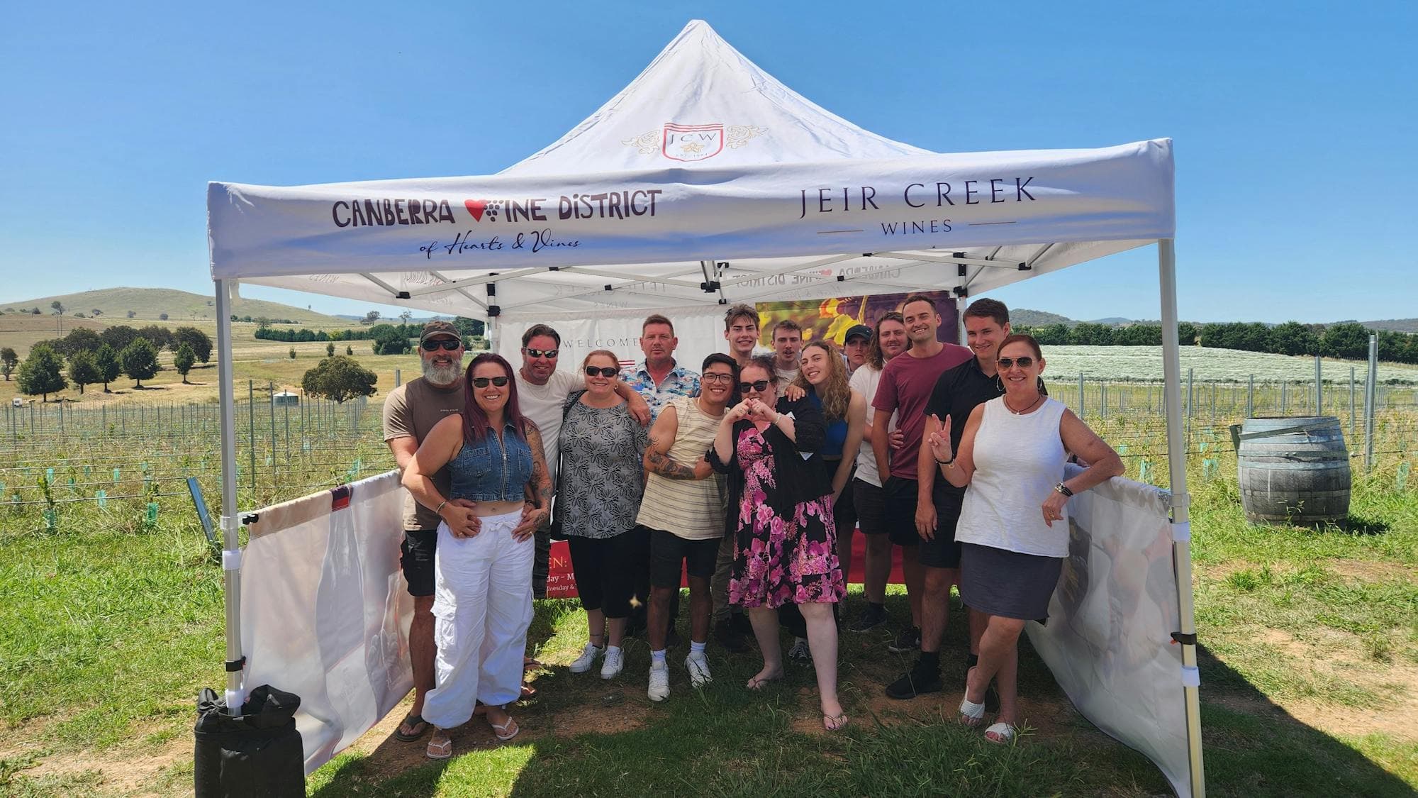 A group of people at Jeir Creek winery
