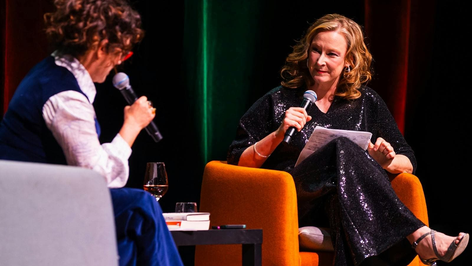 Annabel Crabb and Leigh Sales on stage