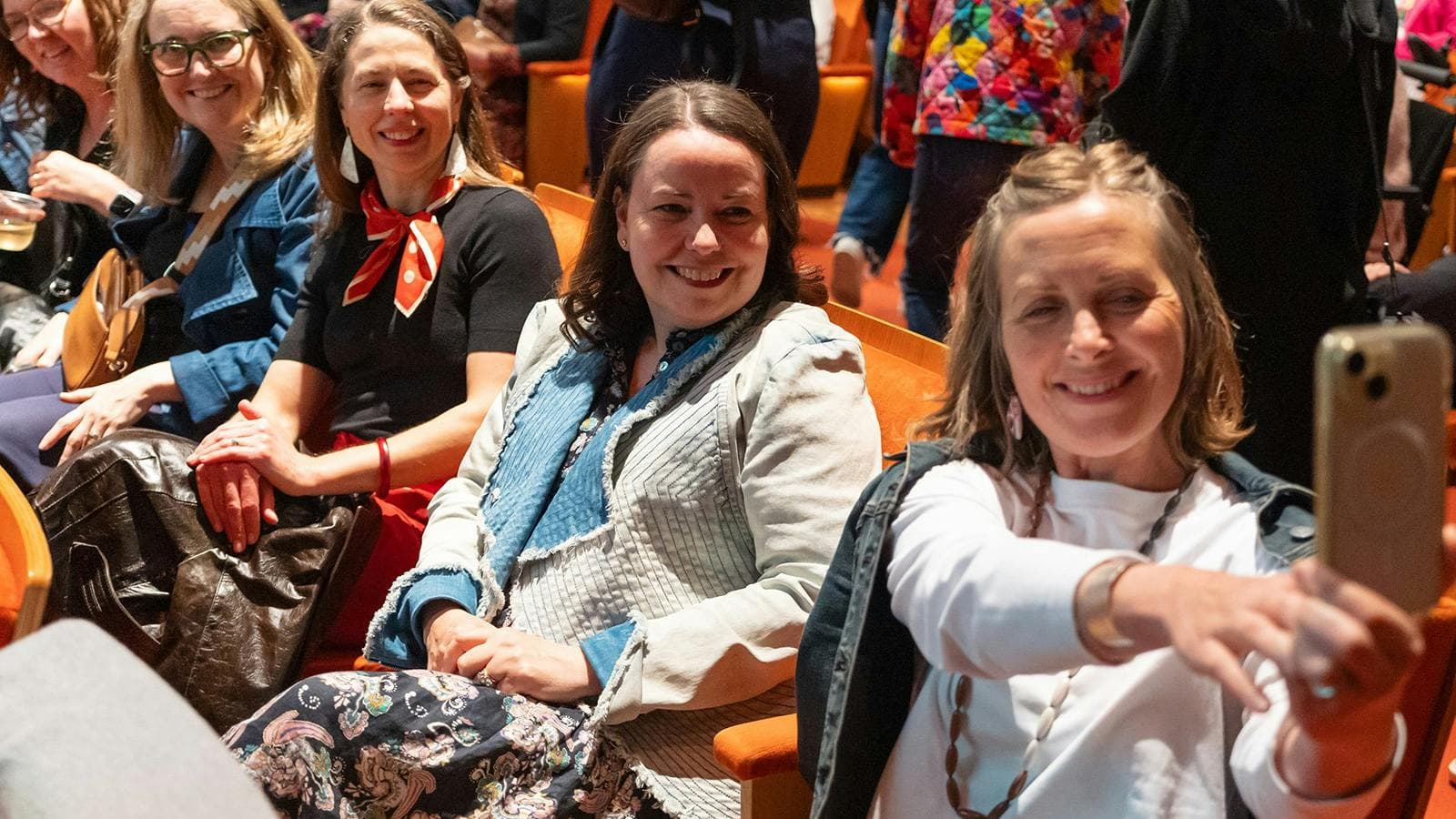 Fans of the podcast taking a selfie
