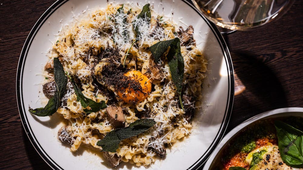 Truffle Smoked Mushroom Casarecce + Whipped Ricotta