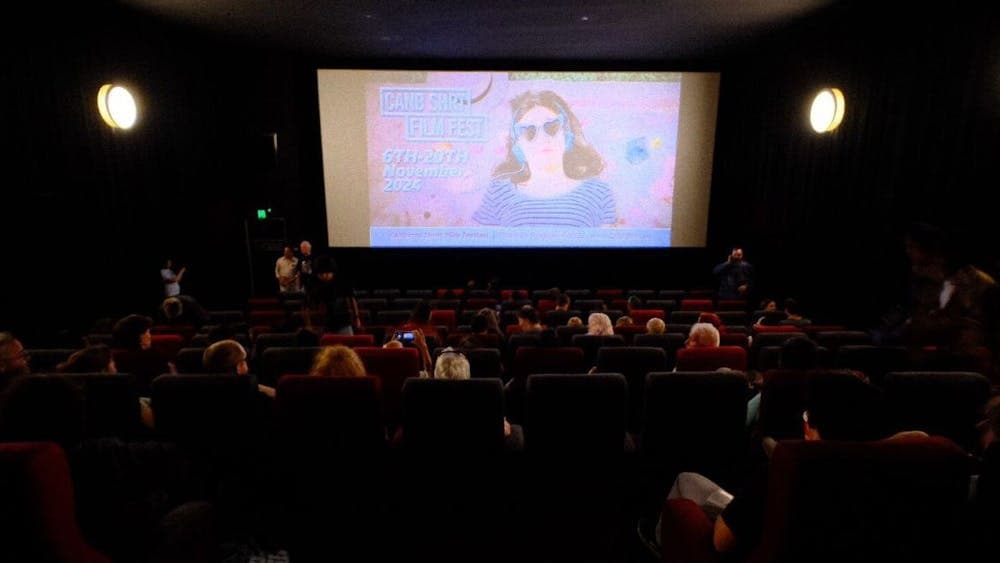 Screening of a CSFF Film in a Cinema with screen in the background and the audience in foreground