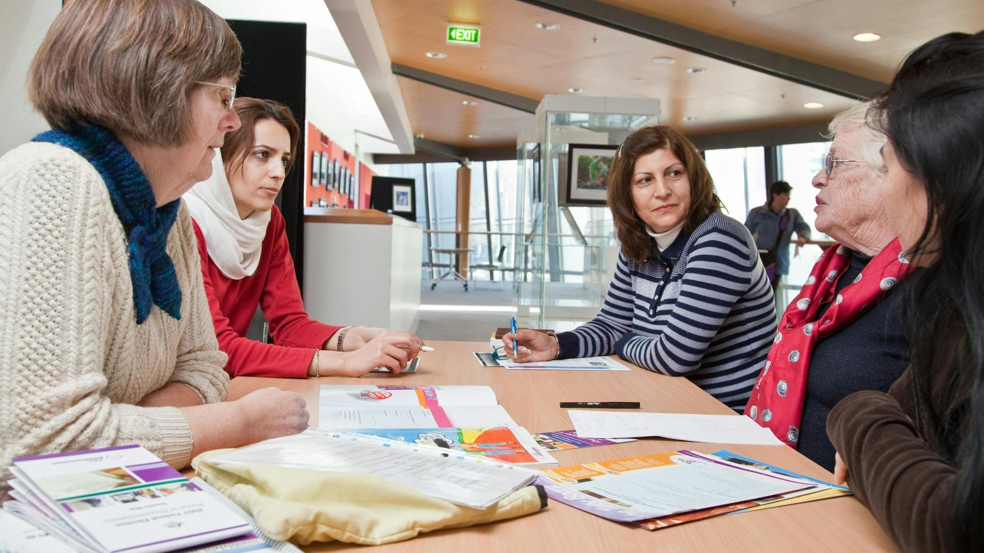 A group meeting at the Civic Library