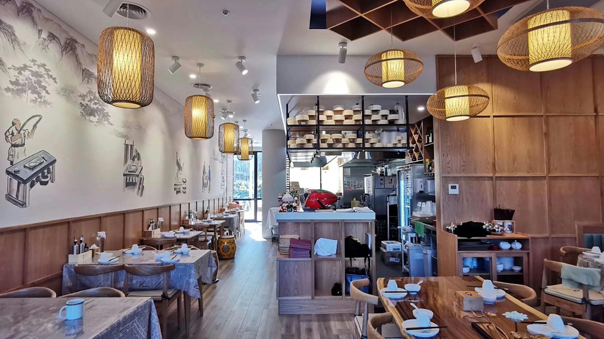 Interior of the restaurant.