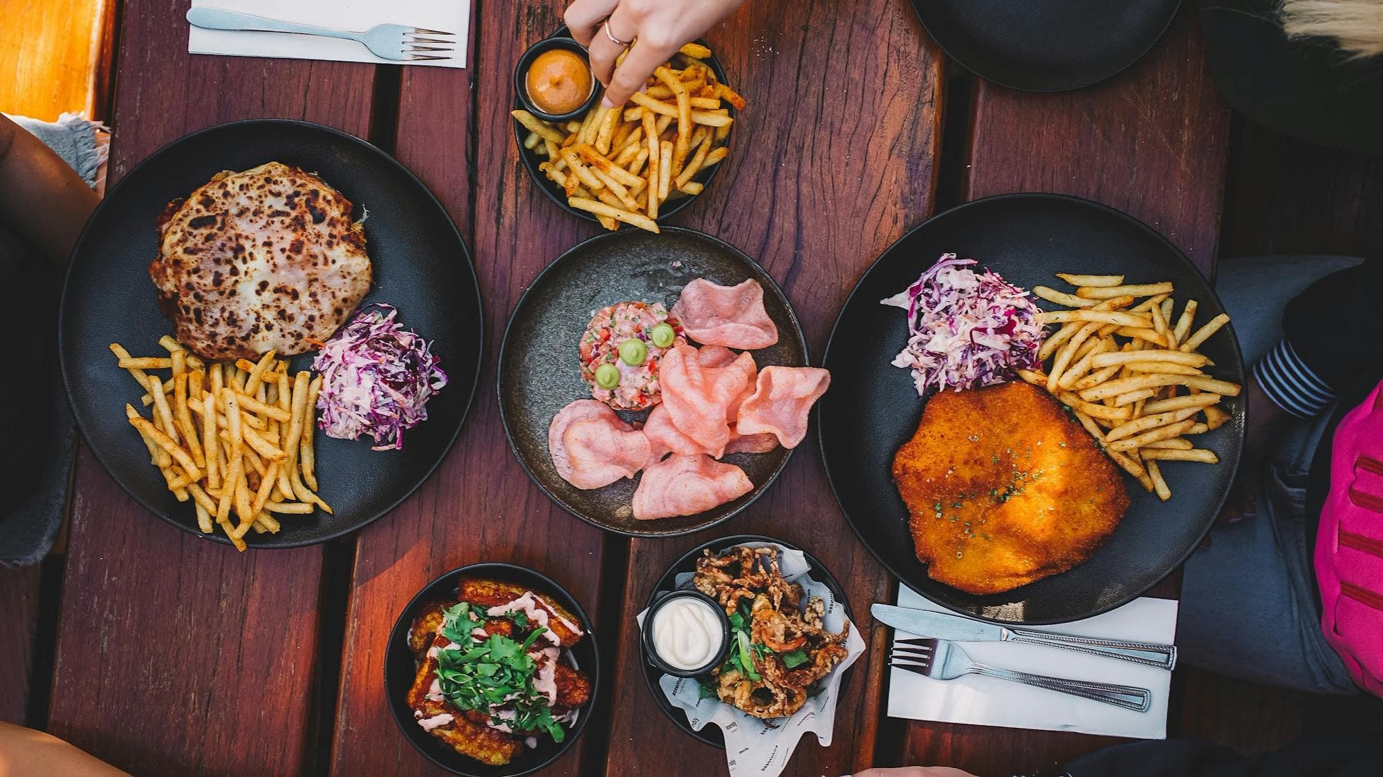 Up-market pub food.
