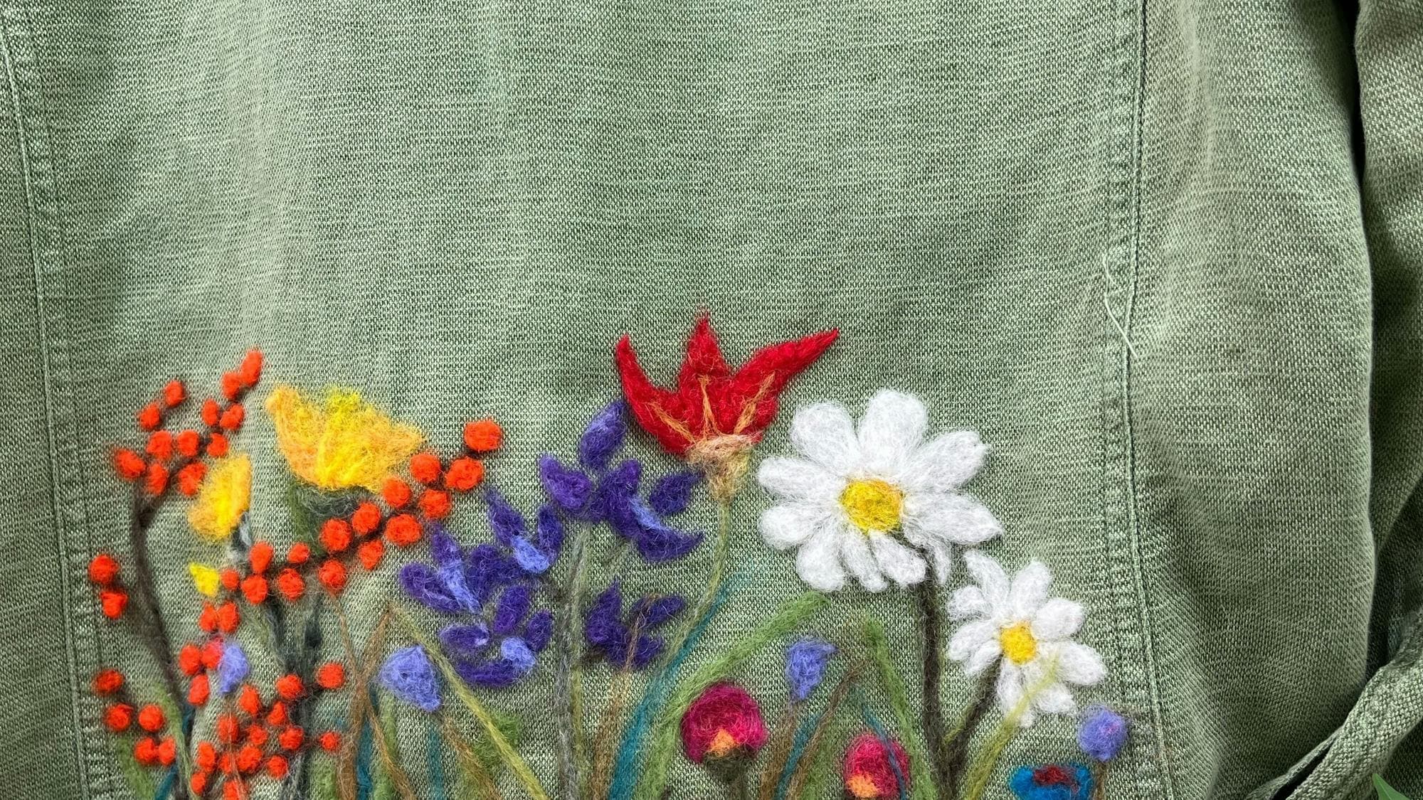 Flower Wool Painting